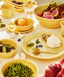 Kapka Splatter Fest Enamel Roasting And Serving Dish Yellow Cookware