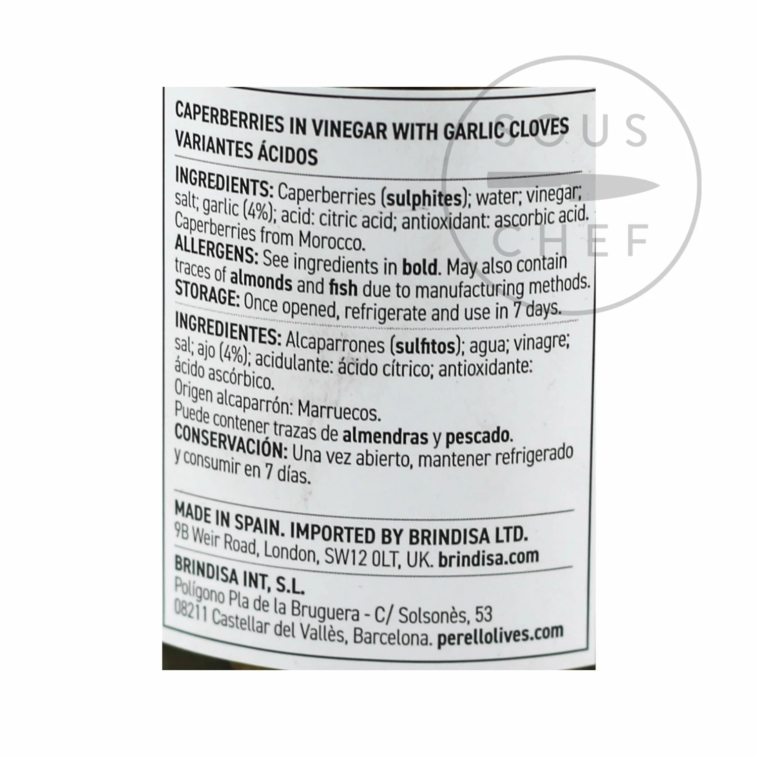 Perello Caperberries 180g Ingredients 4 Perello Caperberries 180g Ingredients