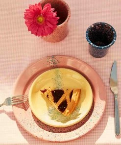 Kapka Splatter Fest Enamel Side Plate Yellow 16cm Enamel - Kapka