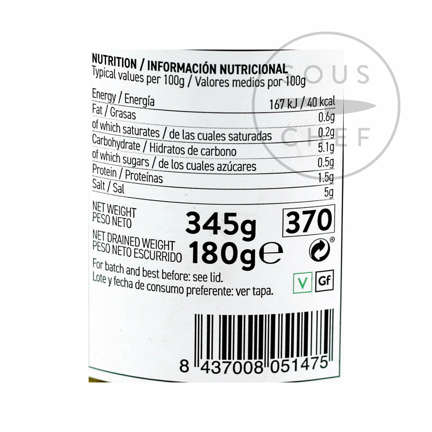 Perello Caperberries 180g Ingredients 5 Perello Caperberries 180g Ingredients