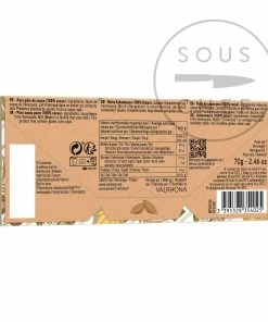 Ingredients Valrhona Araguani 100% Dark Chocolate Bar 70g