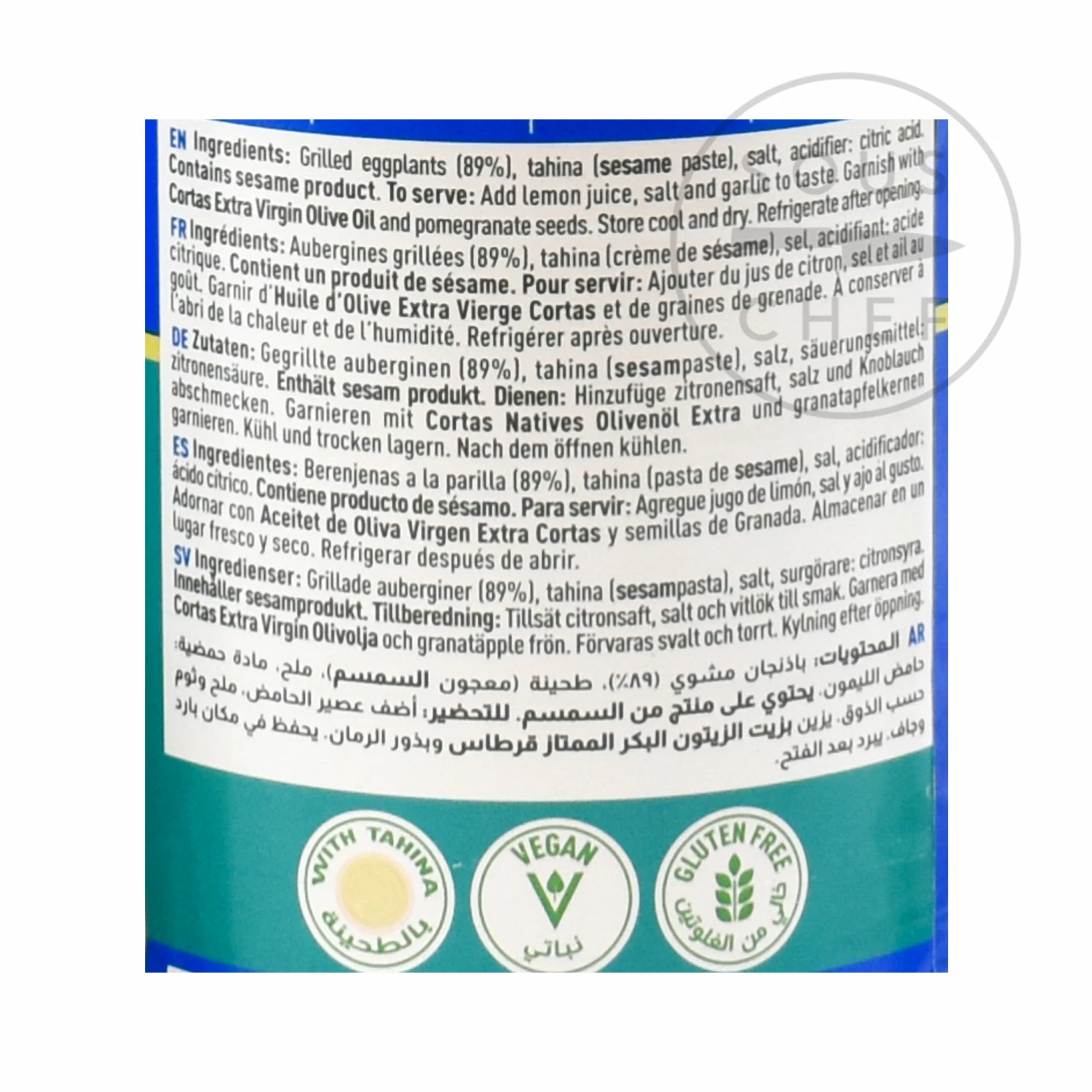 Cortas Baba Ghanoush Eggplant Dip 380g Ingredients 5 Cortas Baba Ghanoush Eggplant Dip 380g Ingredients