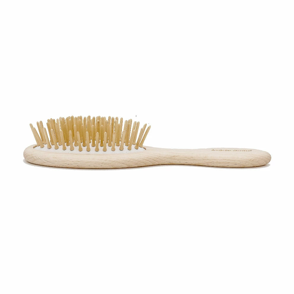 Andree Jardin Small Detangling Hair Brush - Beech Wood & Wooden Studs Gifts 3 Andree Jardin Small Detangling Hair Brush - Beech Wood & Wooden Studs Gifts