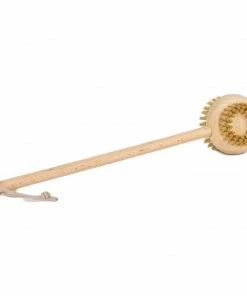 Andree Jardin Long Handled Back Brush - Waxed Beech Wood & Hog Bristle