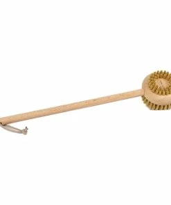 Andree Jardin Long Handled Back Brush - Waxed Beech Wood & Hog Bristle