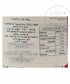 La Costena Whole Tomatillos 790g Ingredients 7 La Costena Whole Tomatillos 790g Ingredients