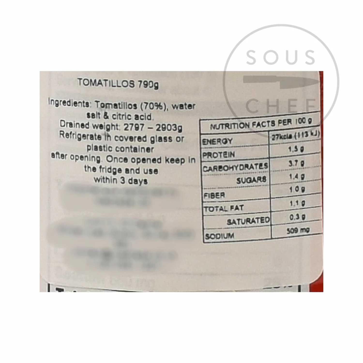 La Costena Whole Tomatillos 790g Ingredients 5 La Costena Whole Tomatillos 790g Ingredients