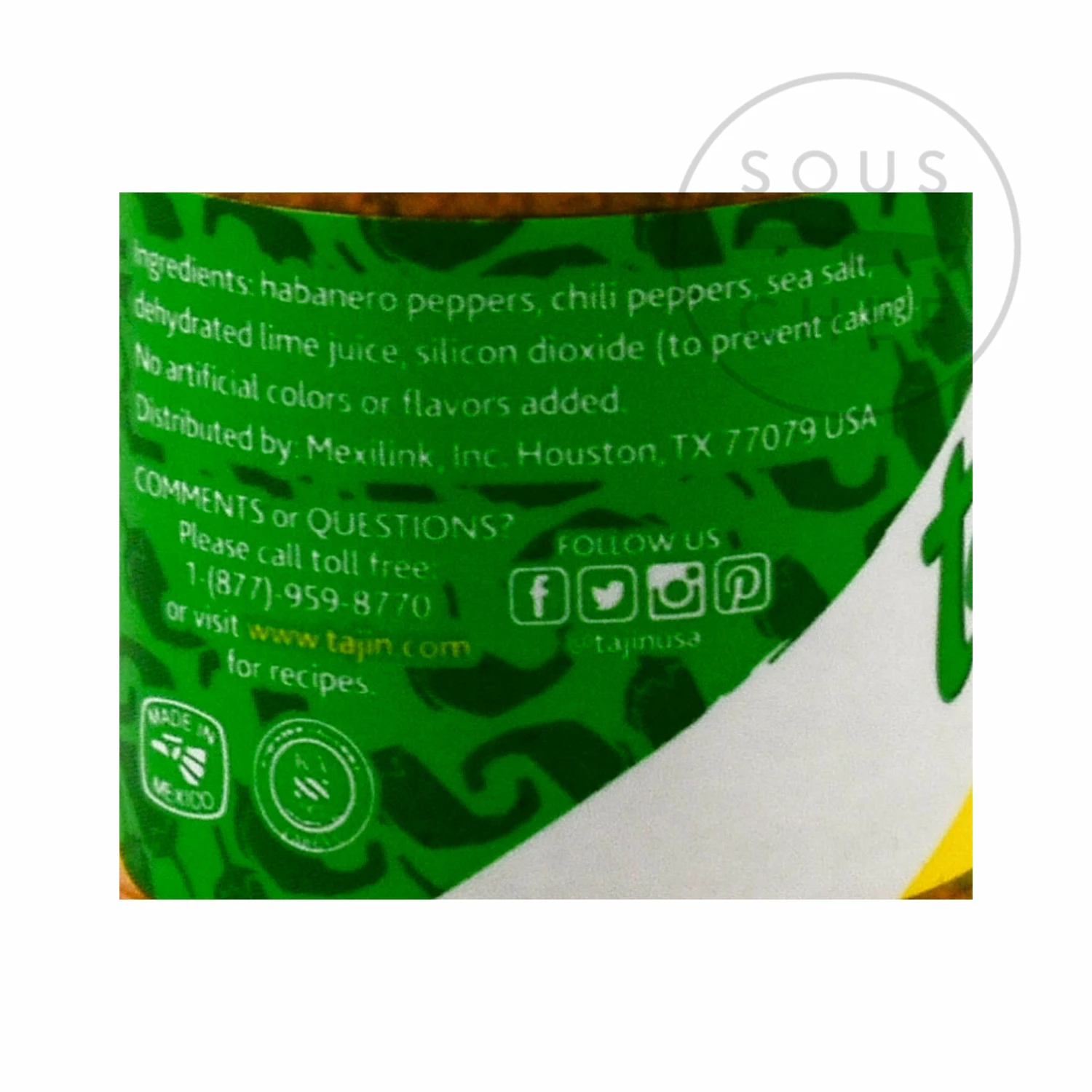 Tajin Habanero Chilli Powder 45g Ingredients 5 Tajin Habanero Chilli Powder 45g Ingredients