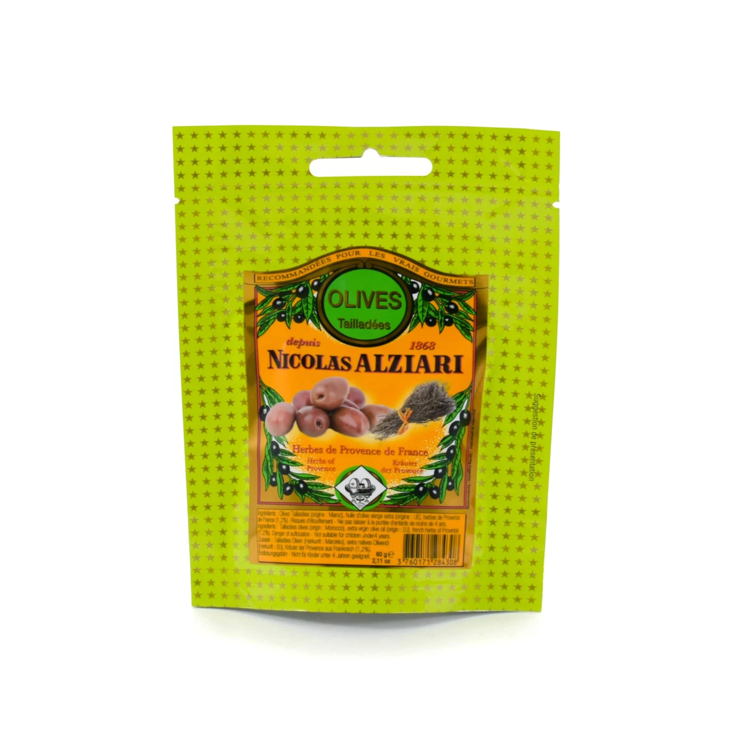 Nicolas Alziari Savoury Snacks & Crackers Alziari Olives With Herbes De Provence 60g 3 Nicolas Alziari Savoury Snacks & Crackers Alziari Olives With Herbes De Provence 60g