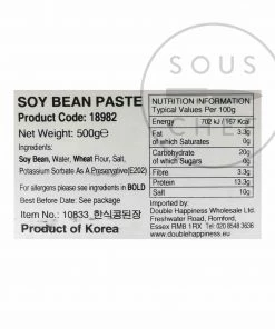 Ingredients Wang Doenjang Soybean Paste 500g