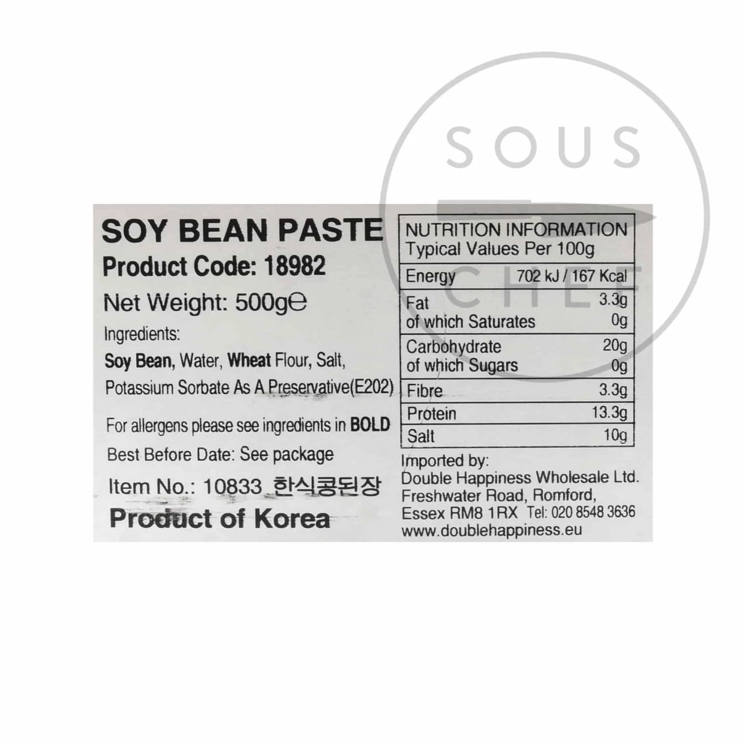 Ingredients Wang Doenjang Soybean Paste 500g 4 Ingredients Wang Doenjang Soybean Paste 500g
