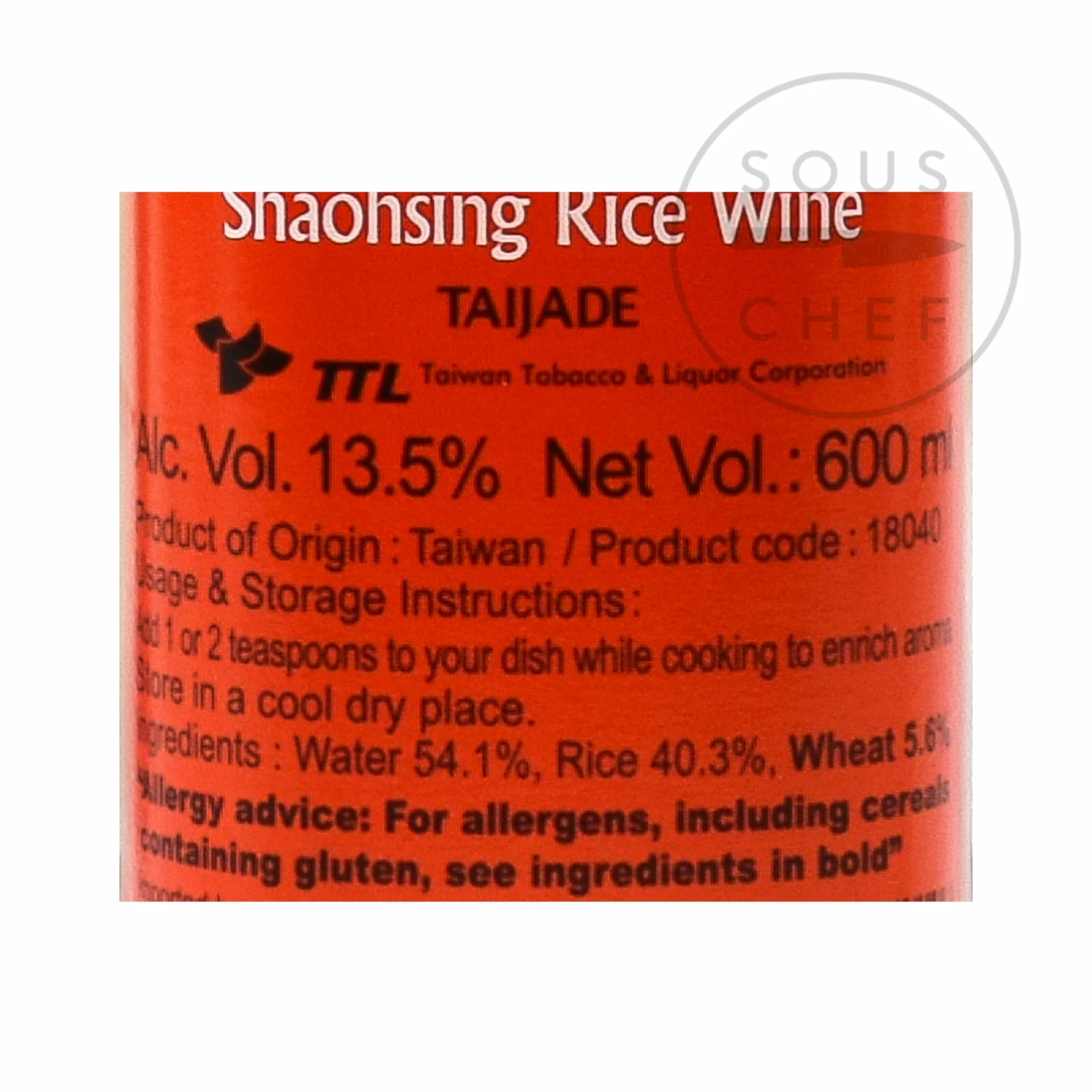 Taijade Ingredients Shaoxing Wine 600ml 5 Taijade Ingredients Shaoxing Wine 600ml