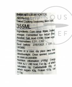Mizkan Honteri Mirin 355ml Ingredients