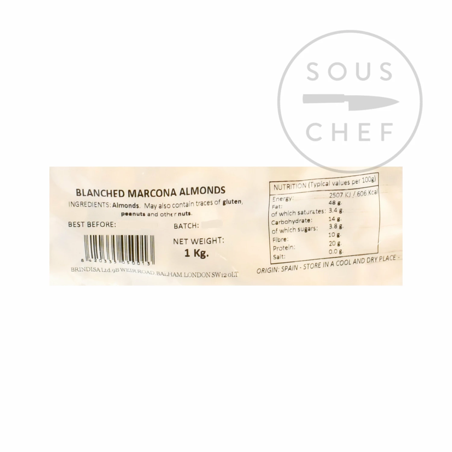 La Baturrica Blanched, Skinless Marcona Almonds 1kg 4 La Baturrica Blanched, Skinless Marcona Almonds 1kg