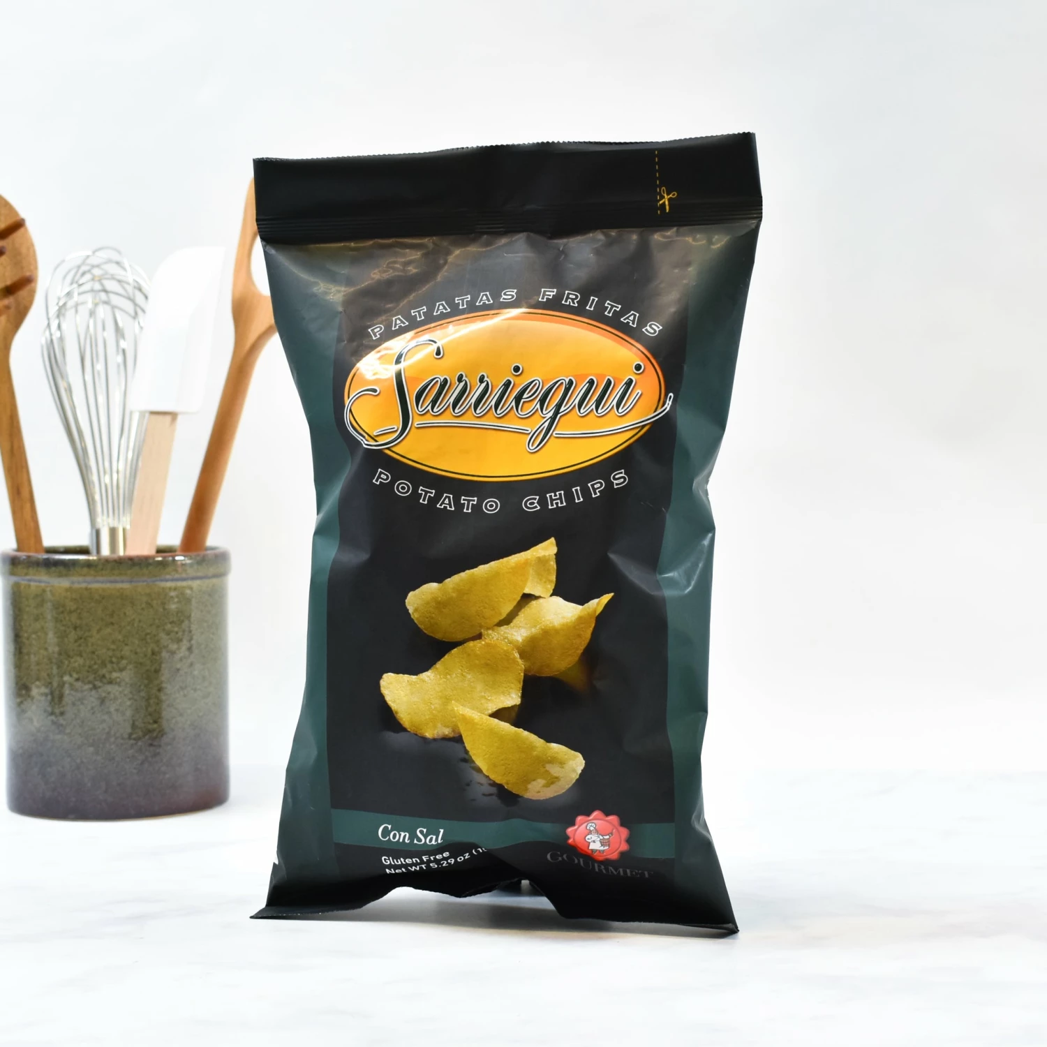 Ingredients Sarriegui Patatas Fritas - Extra Virgin Olive Oil Crisps 150g 4 Ingredients Sarriegui Patatas Fritas - Extra Virgin Olive Oil Crisps 150g