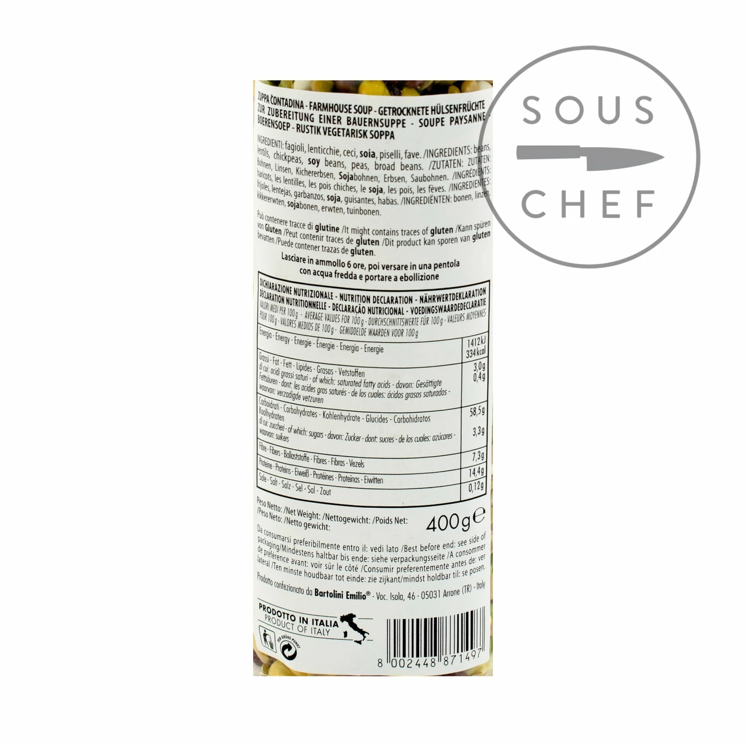 Ingredients Casale Le Marmore Dried Bean Soup Mix 400g 4 Ingredients Casale Le Marmore Dried Bean Soup Mix 400g