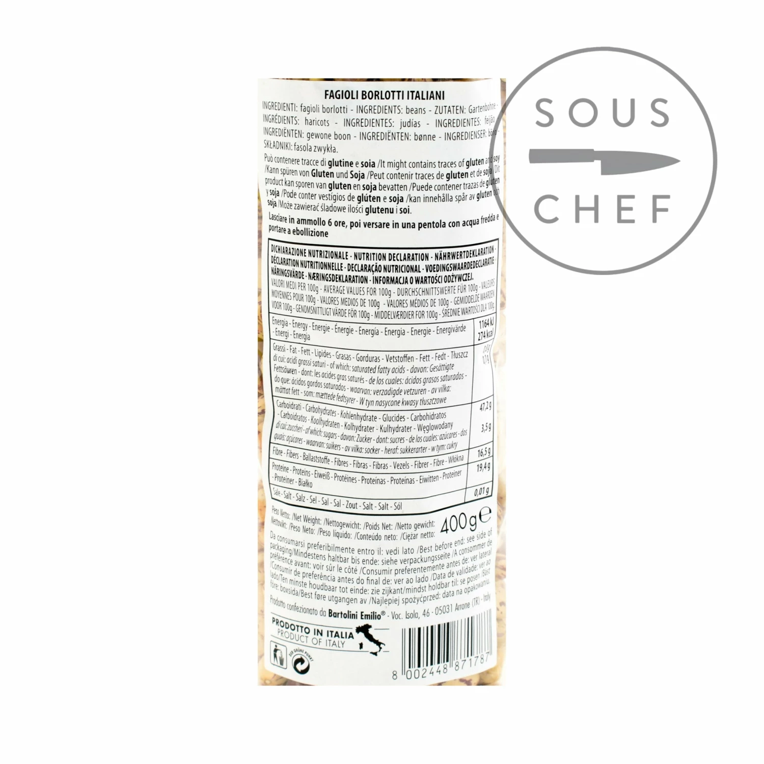 Casale Le Marmore Italian Borlotti Beans 400g Ingredients 4 Casale Le Marmore Italian Borlotti Beans 400g Ingredients