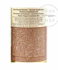 Ingredients Monin Chocolate Hazelnut Flavour Sauce 500ml