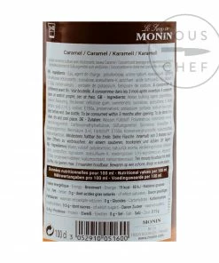 Ingredients Monin Sugar Free Caramel Syrup 1 Litre