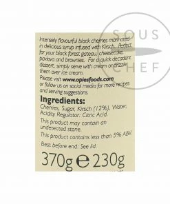 Opies Jam, Honey & Preserves Cherries With Kirsch 230g