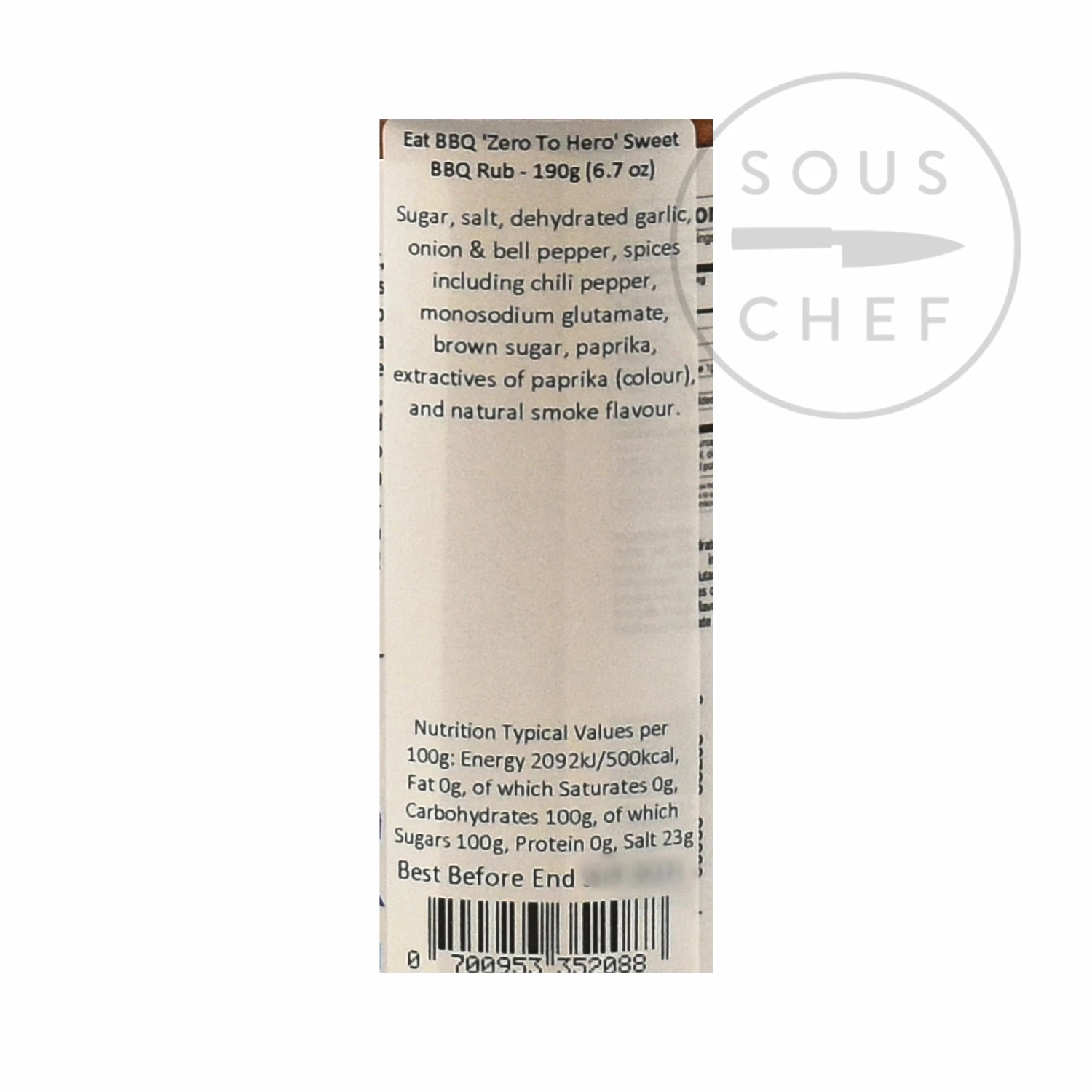 Ingredients Eat BBQ 'Zero To Hero' Sweet BBQ Rub 175g 4 Ingredients Eat BBQ 'Zero To Hero' Sweet BBQ Rub 175g