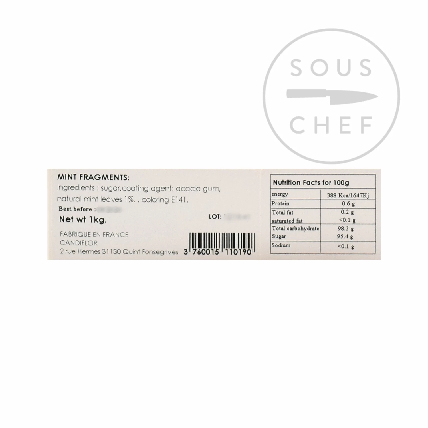 Candiflor Crystallised Mint Leaf Pieces 1kg 5 Candiflor Crystallised Mint Leaf Pieces 1kg