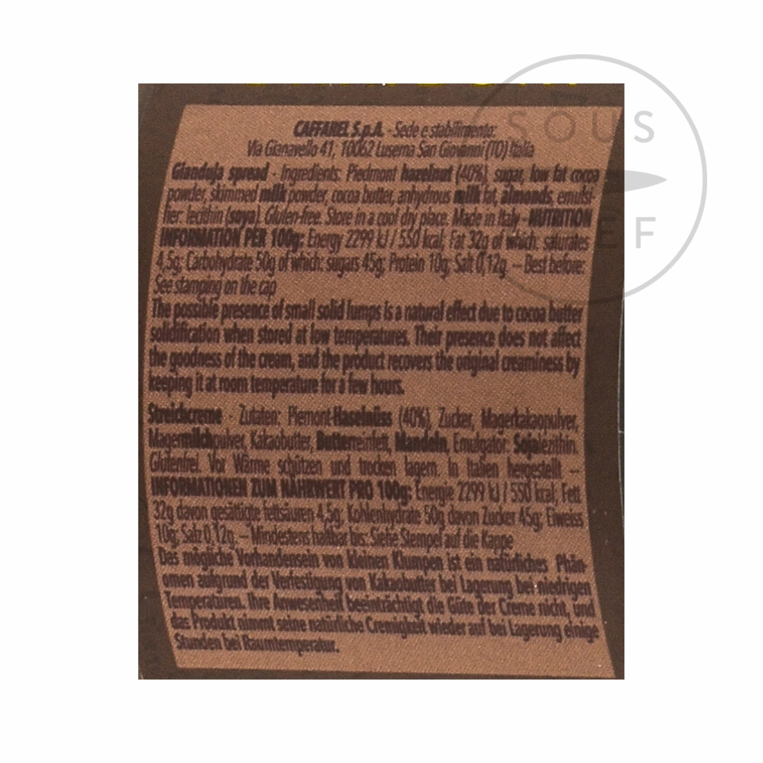 Caffarel Premium Gianduia Spread With 40% Hazelnuts 210g 5 Caffarel Premium Gianduia Spread With 40% Hazelnuts 210g