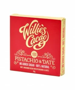 Willie's Cacao Date & Pistachio Chocolate 50g
