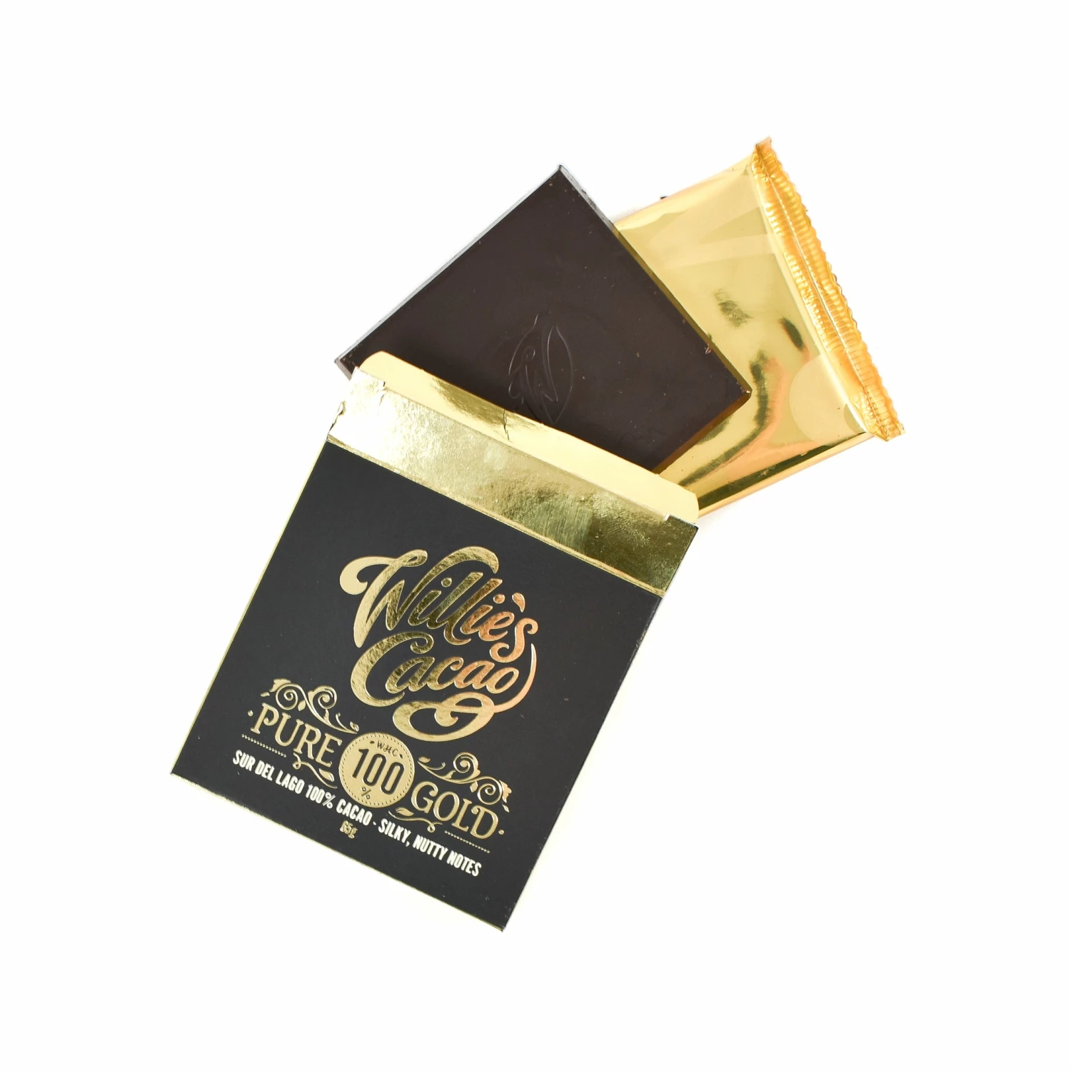 Ingredients Willie's Cacao Pure Gold Venezuelan 100% Cacao Chocolate 65g 4 Ingredients Willie's Cacao Pure Gold Venezuelan 100% Cacao Chocolate 65g