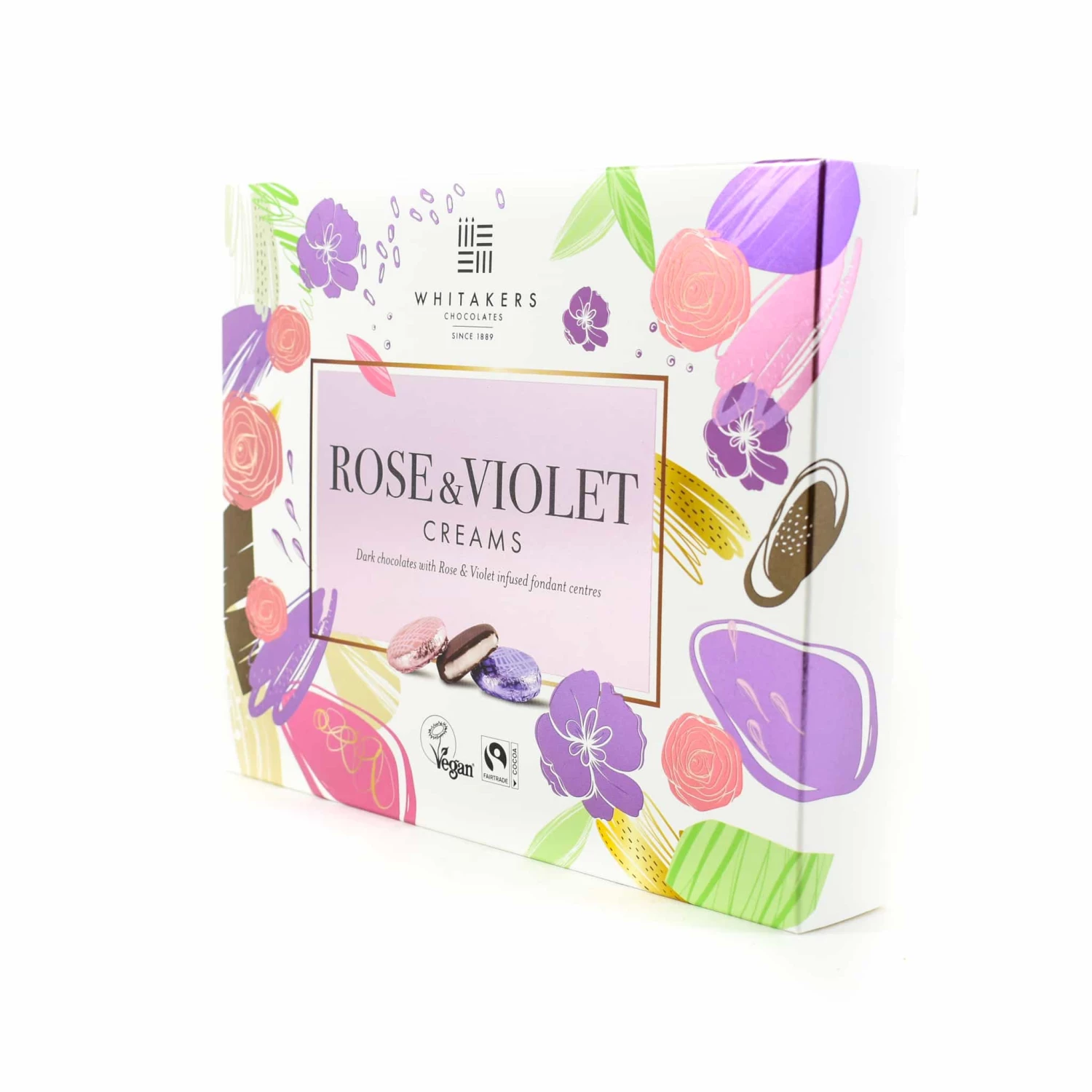 Ingredients Whitakers Rose & Violet Creams 200g 3 Ingredients Whitakers Rose & Violet Creams 200g