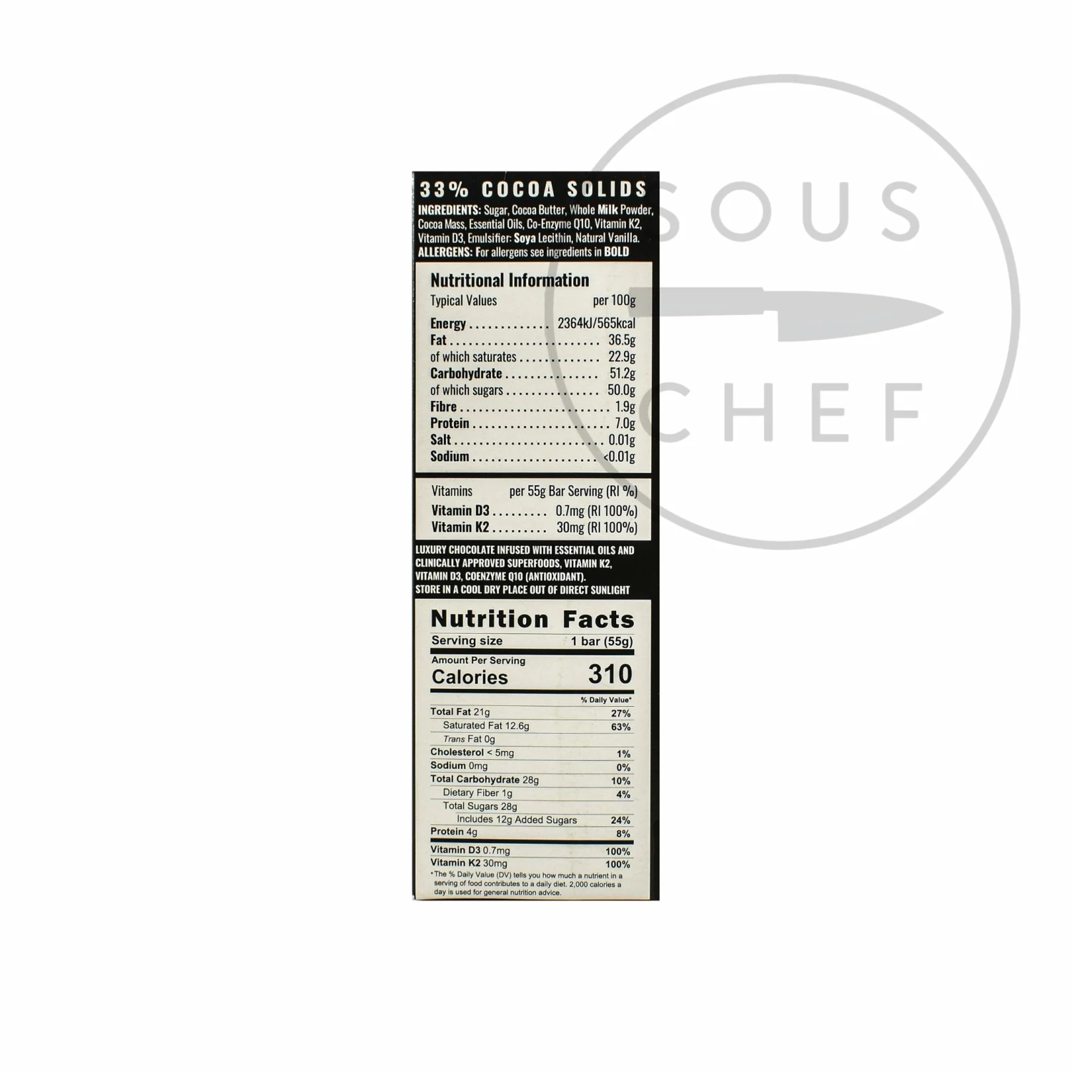 Wizards Adult Immunity Caramel Chocolate 55g Ingredients 4 Wizards Adult Immunity Caramel Chocolate 55g Ingredients