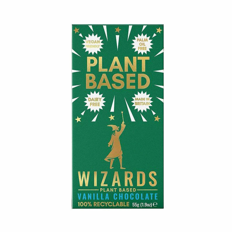 Ingredients Wizards Plant Based Vanilla Chocolate 55g 3 Ingredients Wizards Plant Based Vanilla Chocolate 55g