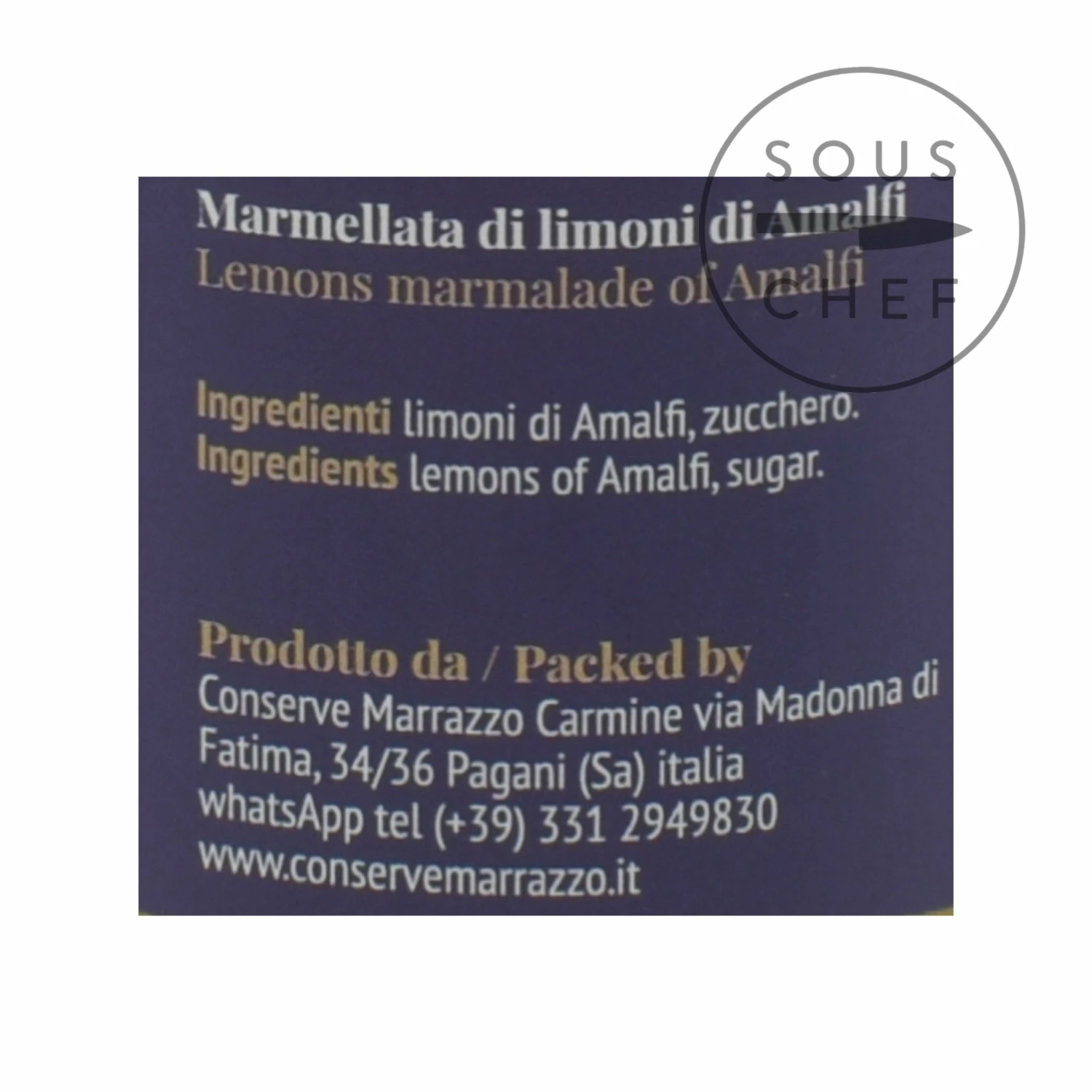 Casa Marrazzo Amalfi Lemon Jam 200g Ingredients 5 Casa Marrazzo Amalfi Lemon Jam 200g Ingredients