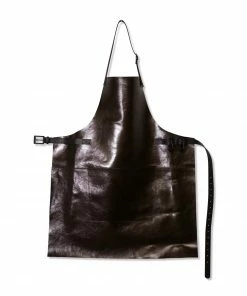 Dutchdeluxes Leather BBQ Apron In Metallic Bronze Cookware