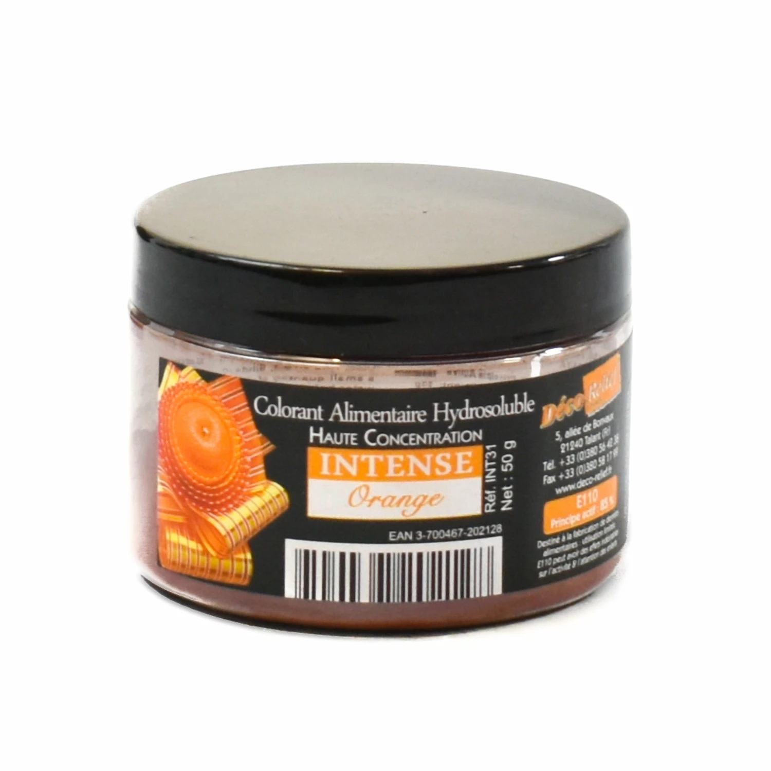 Deco Relief Intense Orange Food Colour 50g Ingredients 3 Deco Relief Intense Orange Food Colour 50g Ingredients