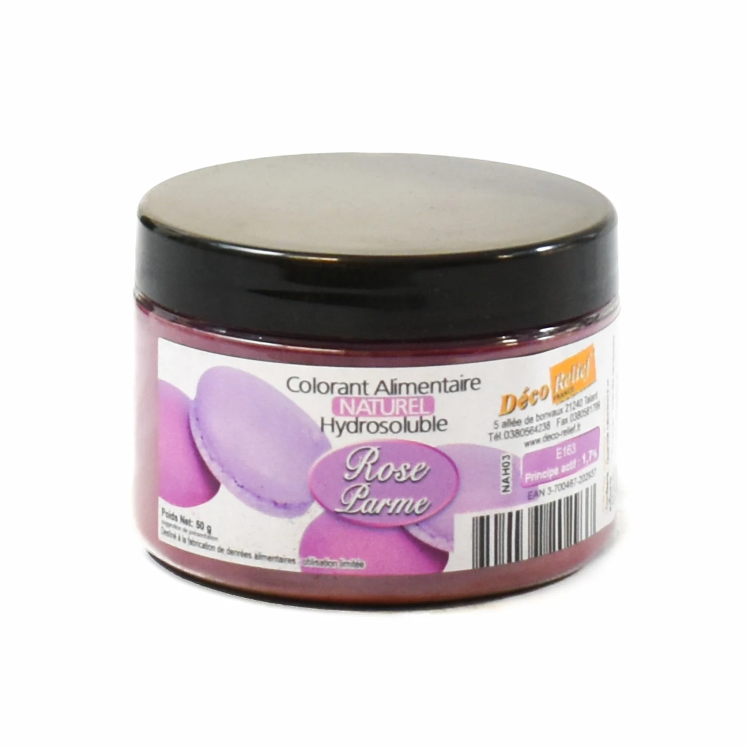 Deco Relief Professional Natural "Rose Parme" Mauve Food Colour 50g 3 Deco Relief Professional Natural "Rose Parme" Mauve Food Colour 50g