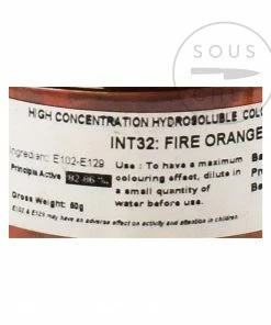 Deco Relief Intense Fire Orange Food Colour 50g Ingredients