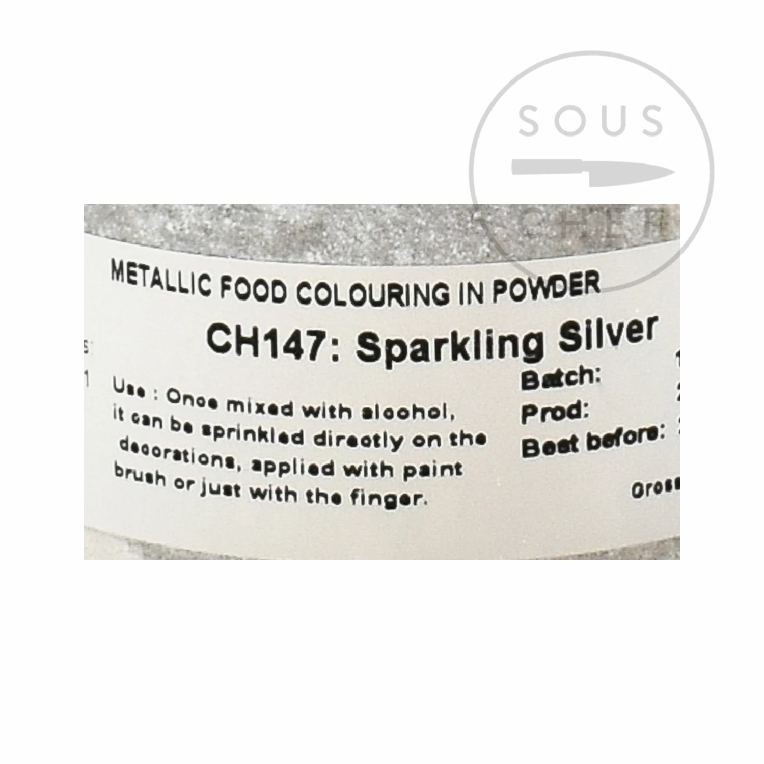 Deco Relief Edible Metallic Sparkling Silver Powder Food Colour 25g Ingredients 7 Deco Relief Edible Metallic Sparkling Silver Powder Food Colour 25g Ingredients
