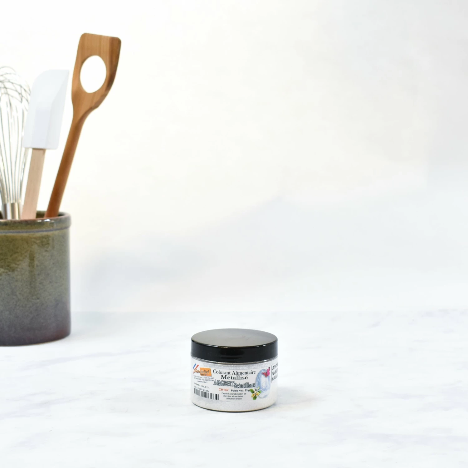 Deco Relief Edible Metallic Sparkling Silver Powder Food Colour 25g Ingredients 5 Deco Relief Edible Metallic Sparkling Silver Powder Food Colour 25g Ingredients