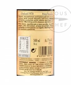 Dios Baco Pedro Ximenez Sherry 500ml Ingredients 7 Dios Baco Pedro Ximenez Sherry 500ml Ingredients