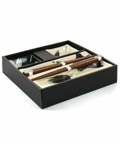 Kiji Stoneware & Ceramics Kuro To Shiro Sushi Serving Set