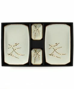 Kiji Stoneware & Ceramics Sakura Blossom Sushi Serving Set Tableware