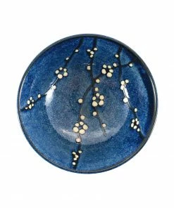 Kiji Stoneware & Ceramics Blue Sakura Ramen Bowl