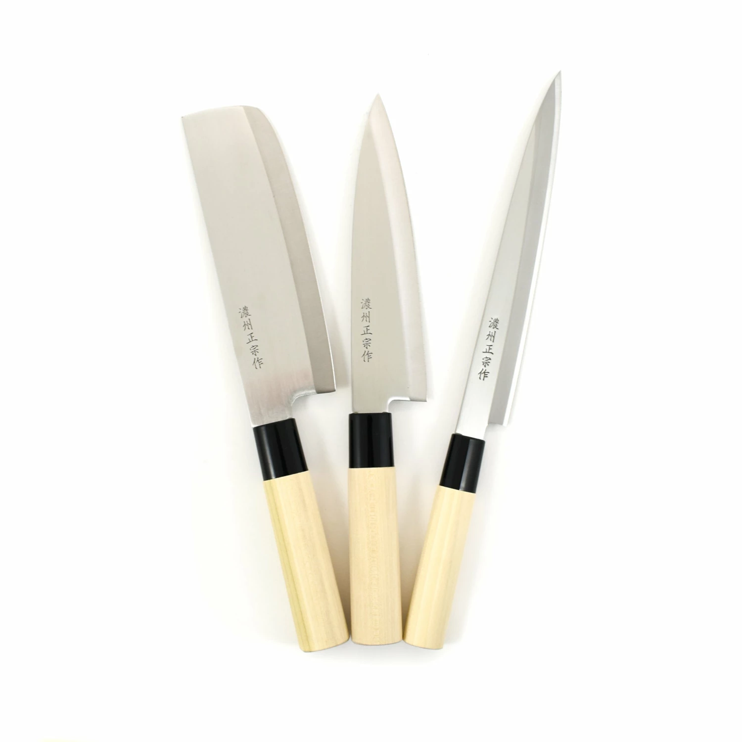 Kiji Stoneware & Ceramics Japanese Knife Trio - Sashimi, Gyuto & Nakiri 4 Kiji Stoneware & Ceramics Japanese Knife Trio - Sashimi, Gyuto & Nakiri