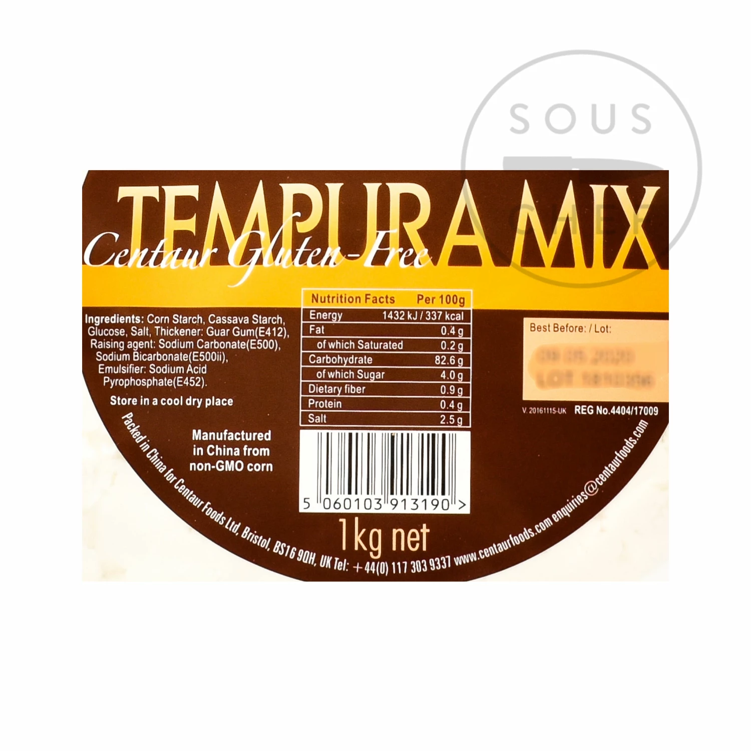 Centaur Flour, Grains & Seeds Gluten Free Tempura Mix 1kg 5 Centaur Flour, Grains & Seeds Gluten Free Tempura Mix 1kg