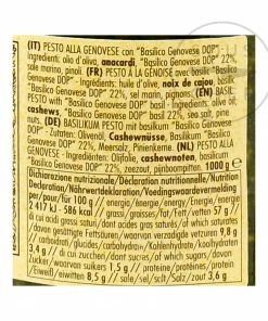 La Favorita Pesto With Genovese Basil DOP Ingredients