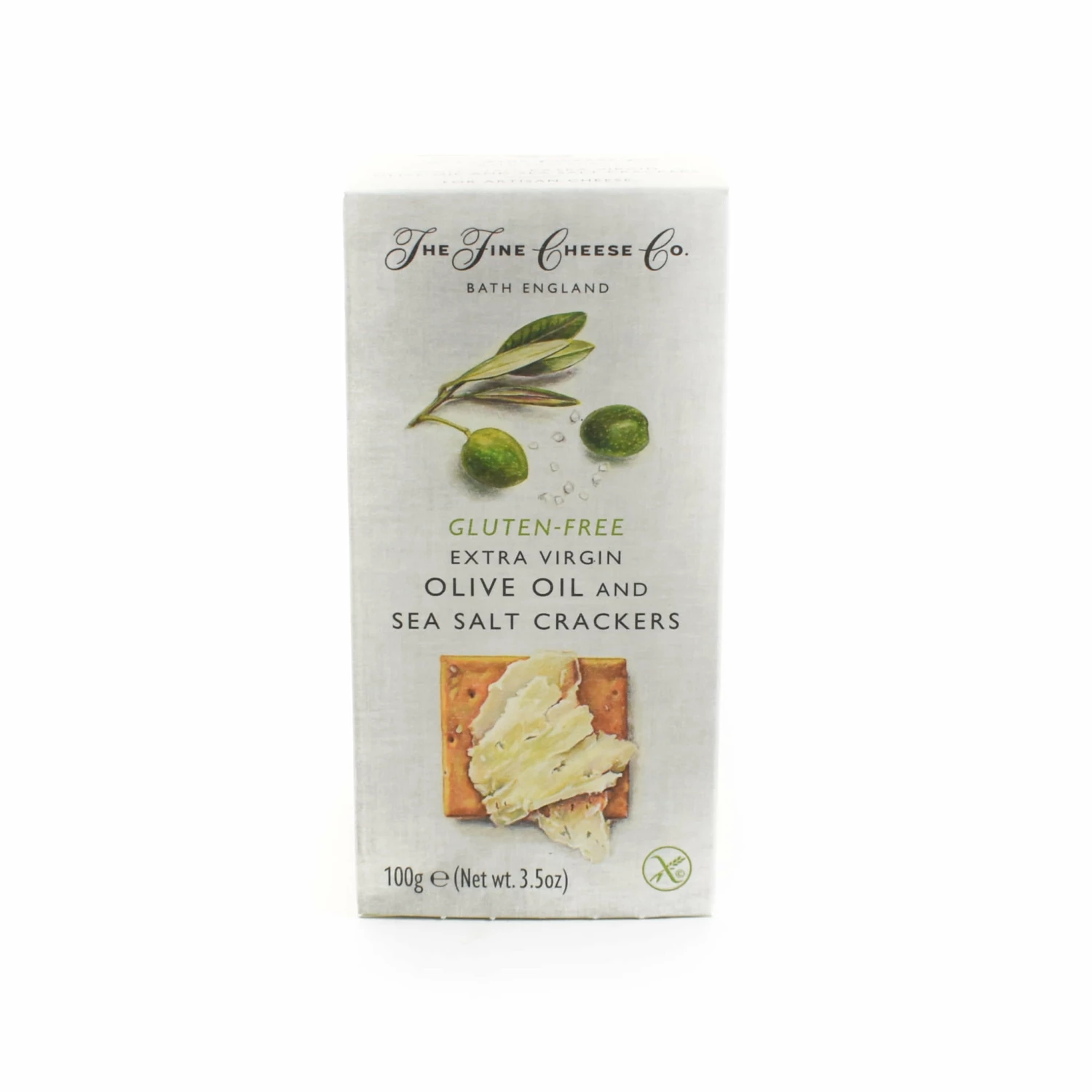 The Fine Cheese Co Ingredients Gluten Free Extra Virgin Olive Oil & Sea Salt Crackers 100g 3 The Fine Cheese Co Ingredients Gluten Free Extra Virgin Olive Oil & Sea Salt Crackers 100g