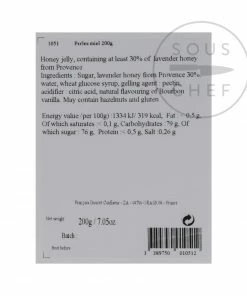 Ingredients Francois Doucet Lavender Honey Jellies 200g