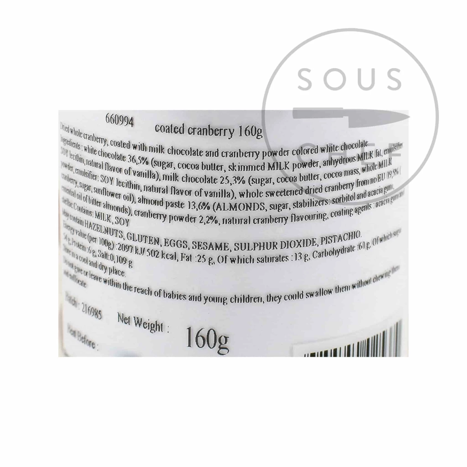 Francois Doucet Cranberry & Double Chocolate Marzipan Spheres 160g 6 Francois Doucet Cranberry & Double Chocolate Marzipan Spheres 160g