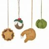 Felt So Good Christmas Dinner Felt Tree Decorations X 4 Gifts